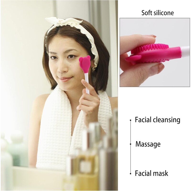 Facial Cleansing Brush Supplier - Flower Shape Wooden Handle Brush