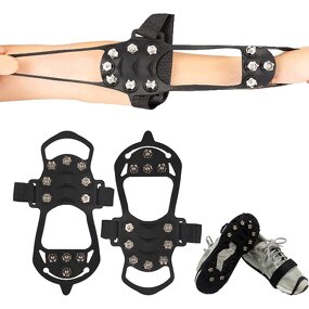 Outdoor Ice Grippers Supplier - 10-Tooth Non-Slip Velcro Crampons