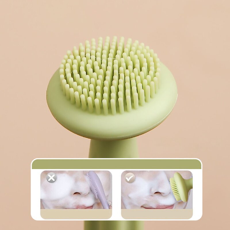 Dual-Ended Mask Brush Manufacturer - 2-in-1 Clay Applicator Scrubber