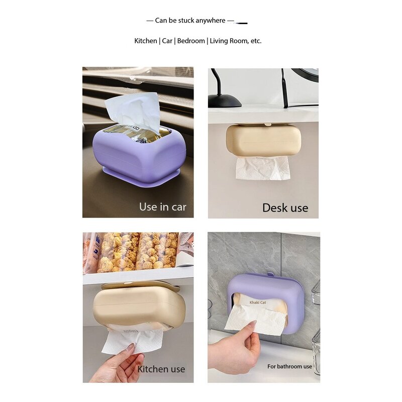Tissue Box Holder Manufacturer - Strong Suction Cup No-Drill Dispenser