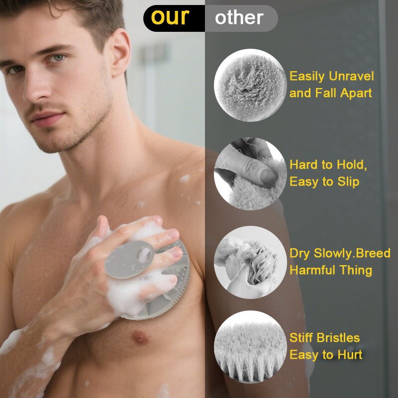 Body Scrubber Factory - Silicone Exfoliating Back Bath Brush