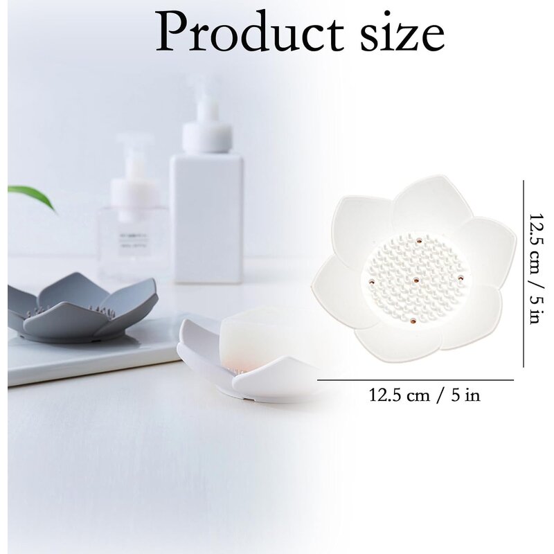 Soap Case Supplier - Silicone Lotus Design Drainable Holder
