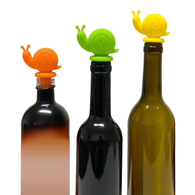 Wine Stopper Supplier - 3D Snail Silicone Bottle Cork Seal