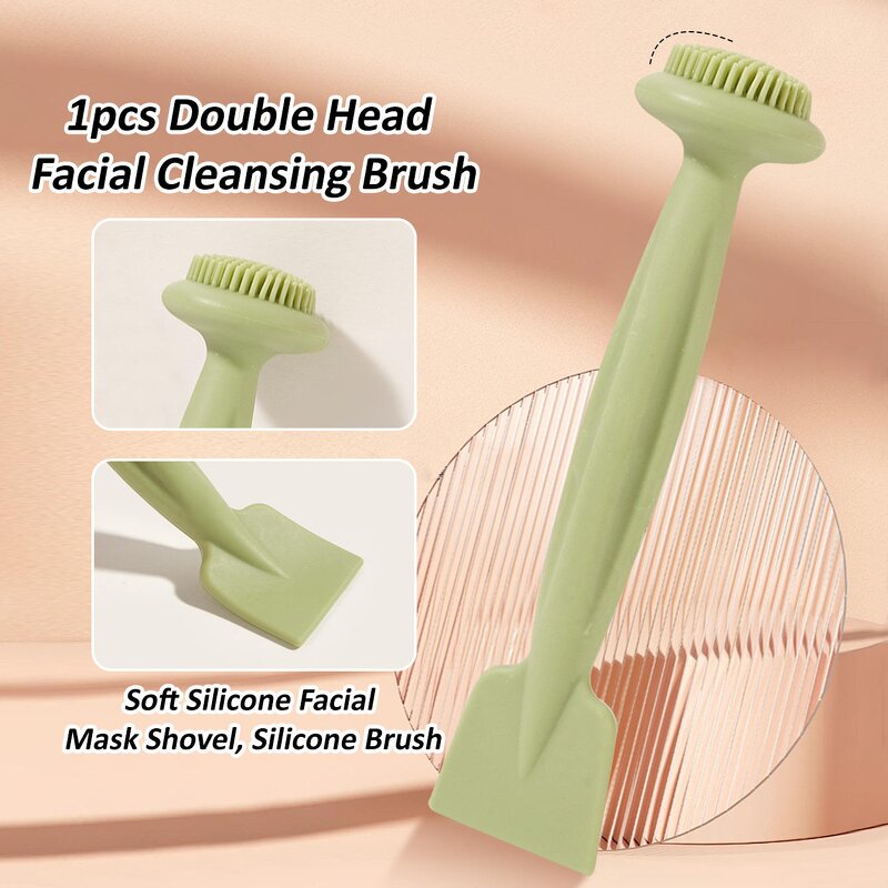 Dual-Ended Mask Brush Manufacturer - 2-in-1 Clay Applicator Scrubber