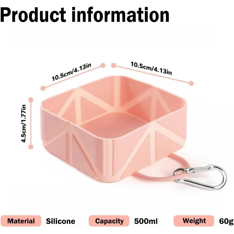 Pet Travel Bowl Supplier - 2in1 Collapsible Silicone Feeding Bowl