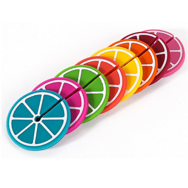 Drink Markers Factory - Colorful Orange Silicone Wine Glass Tags