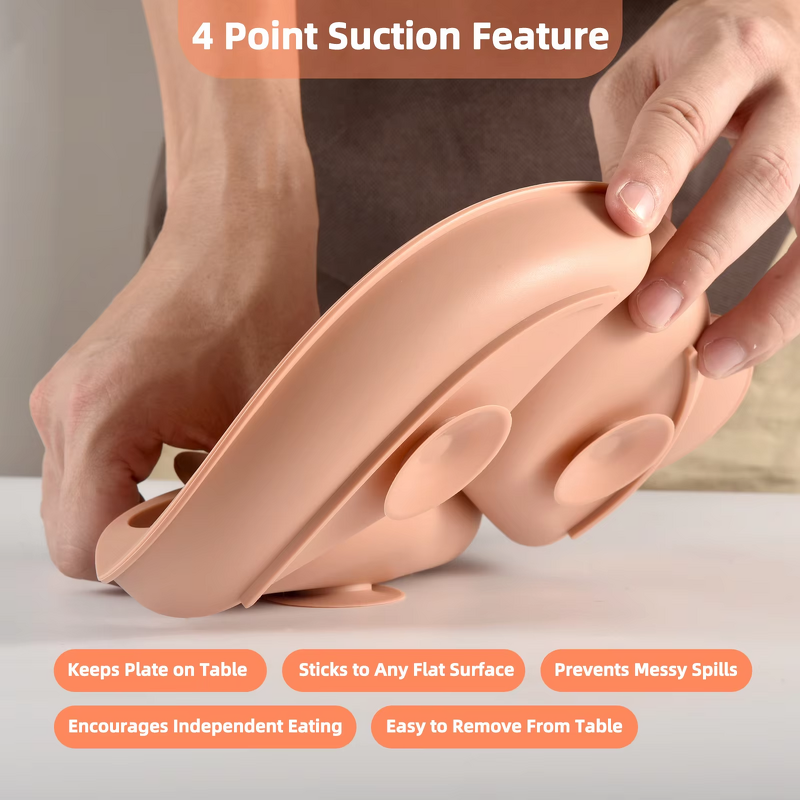 Children Tableware Set Supplier - Silicone Suction Plate Utensils