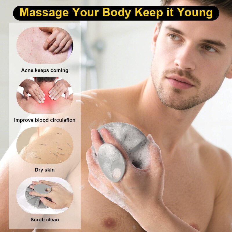 Body Scrubber Factory - Silicone Exfoliating Back Bath Brush