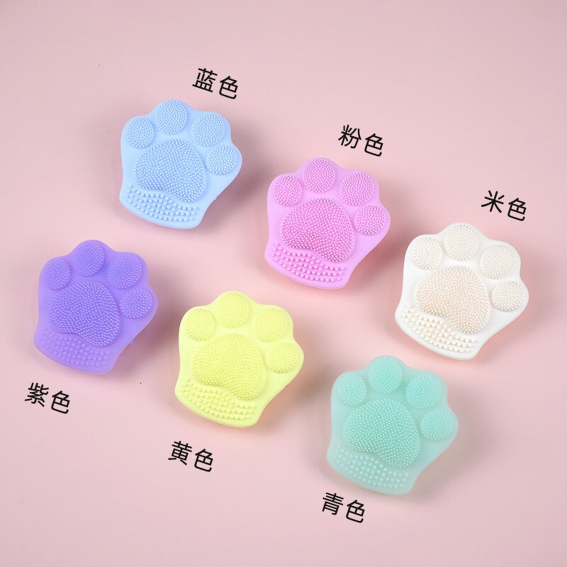 Face Wash Brush Supplier - Cat Claw Design Silicone Cleansing Brush