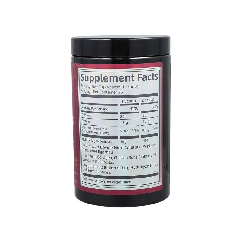 Collagen Peptide Powder with Probiotics Non GMO for Hair Growth Skin Brightening Nail Strength Bone and Digestive Health Support