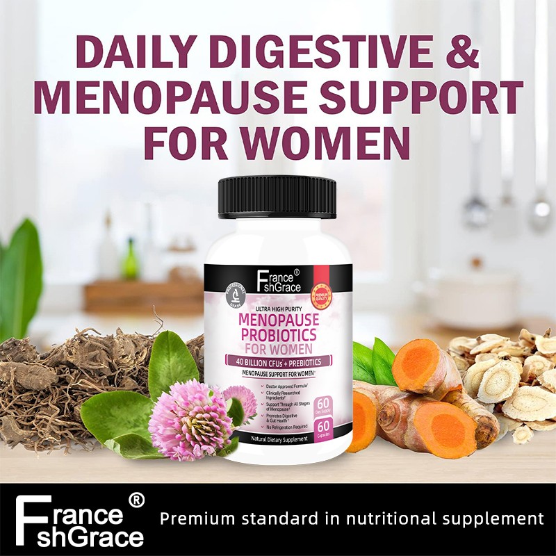 Menopause Probiotics Probiotic Supplements for Women 40 Billion CFU 60 Caps for Hot Flashes Night Sweats Mood Swings and Balance