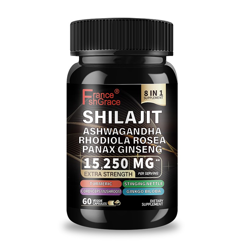 8-in-1 Supplement, 15,250mg,  Powerful Blend to Ensure  Essential Nutrients, Energy Vitality,Immune   Support,60 Capsules