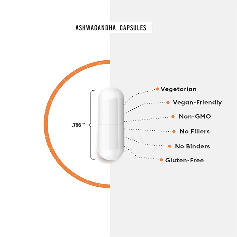 Ashwagandha Supplement 1950mg of Bioavailable Organic Black Pepper Extract Mood Support Ashwagandha Root Supplement