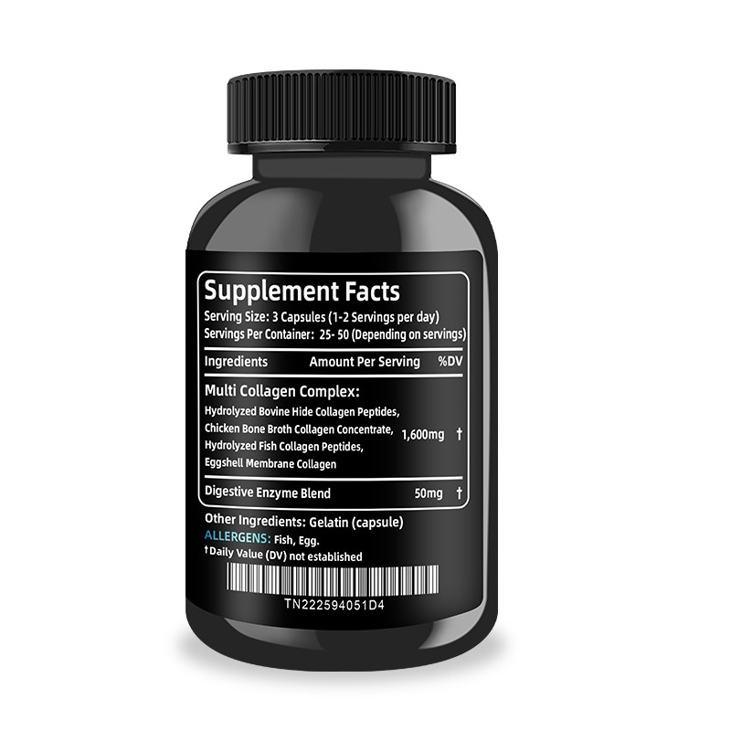 Multi Collagen Complex -150 Capsules for Skin, Hair, Joints & Digestion -3,300mg Per Serving