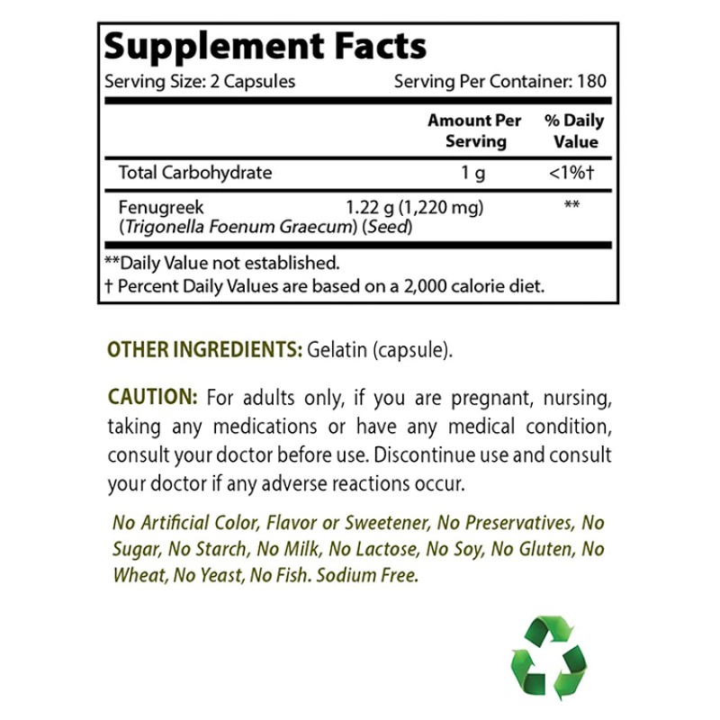 Dietary Health Supplement Beauty Products Enhancing Strength Fenugreek Capsule