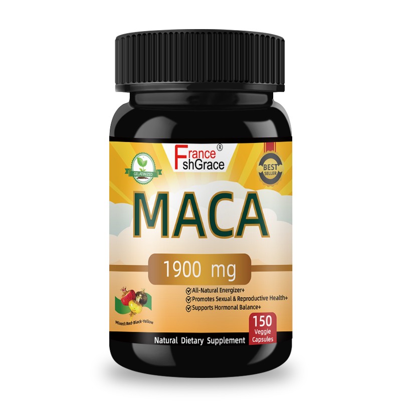 Maca Root 1900 MG Supplements for Men Improve Energy Organic Maca Capsules