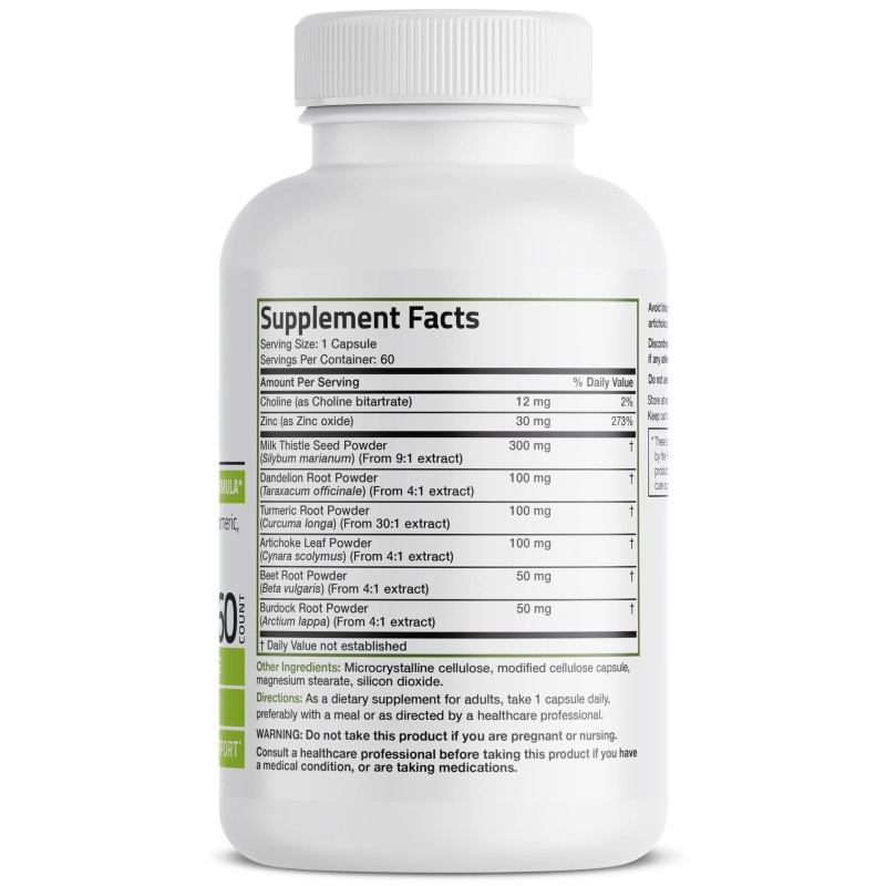 Advanced Liver Detox Formula Milk Thistle Dandelion Root Turmeric Artichoke Leaf Support Healthy Liver Function Liver Capsules