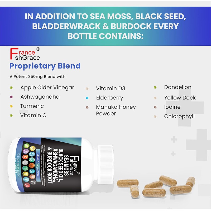 Sea Moss Composite Supplement for Adults Improve Immunity Sea Moss Capsules