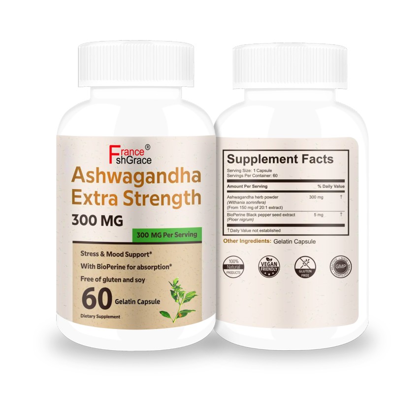 Organic Ashwagandha Supplement for Adults Stress Relief and Improve Sleep Ashwagandha Capsules