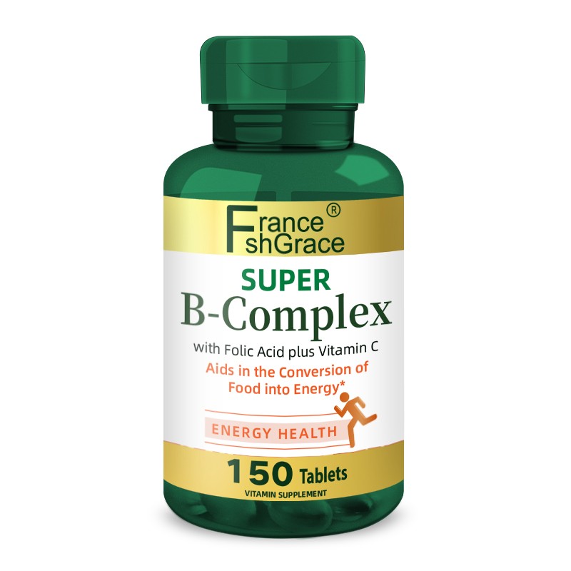 High Strength B Complex Vitamin Tablets Aids Food Energy Conversion Enhances Energy Metabolism for Adults B Complex Tablets