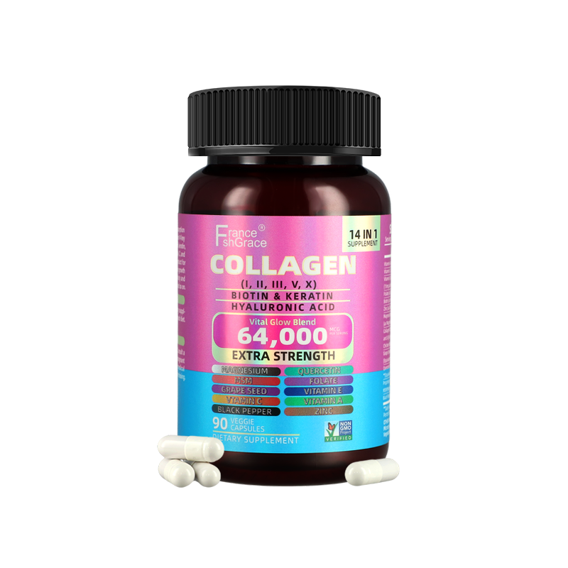 Premium Collagen Supplement with Hyaluronic Acid Vitamin C Biotin Supports Skin Hair Nail for Adults Collagen Capsules