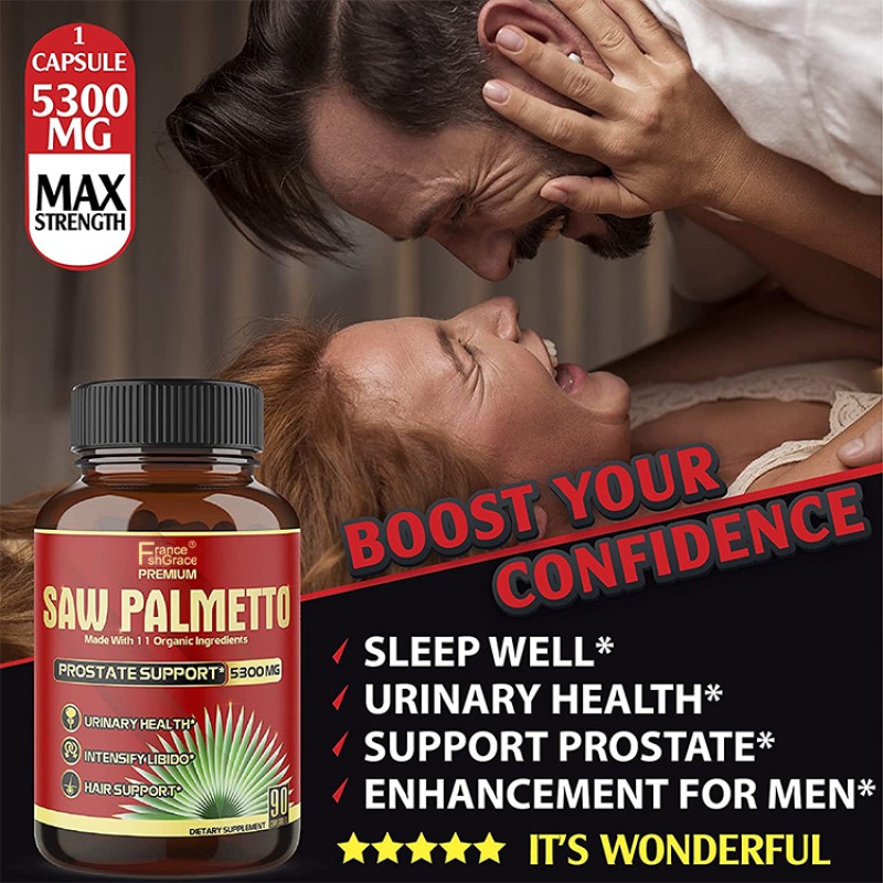 Organic Health Supplement Providing Energy Men Prostate Saw Palmetto Capsules
