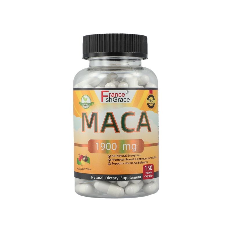 Organic Maca Root Capsules for Men and Women Black Red Yellow Peruvian Extract for Energy and Stamina Support