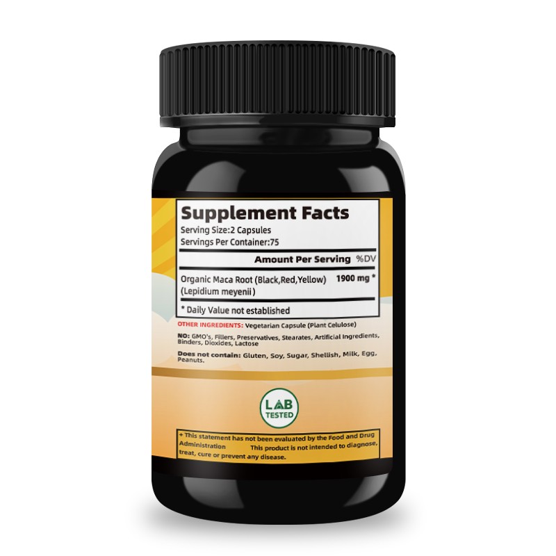 All Natural Maca Root Extract 150 Capsules All Natural Gluten Free Vegetarian Non Gmo Dietary Supplement