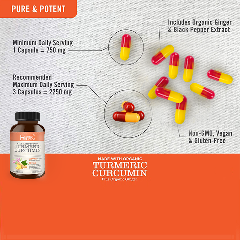 OEM/ODM Factory Supply High Strength Turmeric Curcumin Capsule Natural Turmeric Root Extract Turmeric Capsules