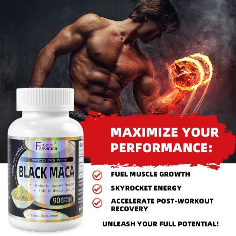 Premium Organic 1500mg Maca Root Extract Capsules Supplement for Men and Women to Enhance Endurance for Adults