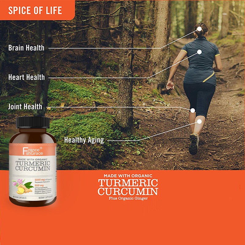 OEM/ODM Factory Supply High Strength Turmeric Curcumin Capsule Natural Turmeric Root Extract Turmeric Capsules