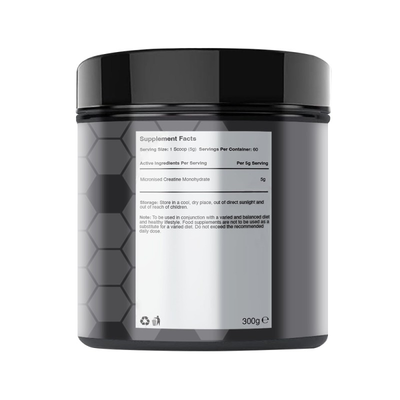 Creatine Monohydrate 300g Dietary Supplement for Improved Performance and Recovery