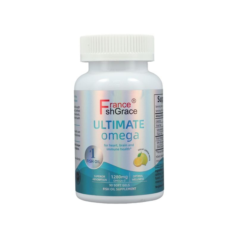 Ultimate 1280mg Omega 3 Supplement for Eye Nutrition  Organic Fish Oil and Vitamin E- Healthy Skin & Join