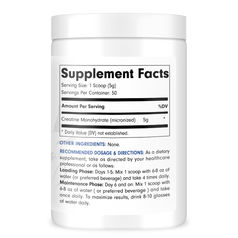 Creatine Monohydrate Micronized Creatine Monohydrate 250G Unflavored