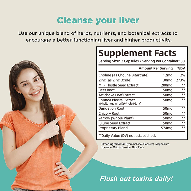 Milk Thistle Liver Cleanse Detox & Repair Supplement Liver Health Support Silymarin Milk Thistle Extract