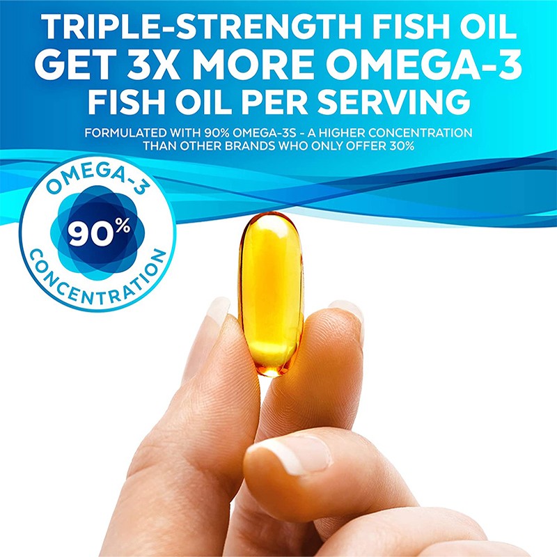 Omega 3 Fish Oil with EPA and DHA Supplements Fish Oil Supplement for Brain and Heart Health Promote Immunity, and Skin Health.