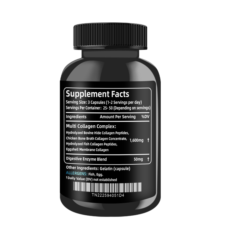 Multi Collagen Complex -150 Capsules for Skin, Hair, Joints & Digestion -3,300mg Per Serving