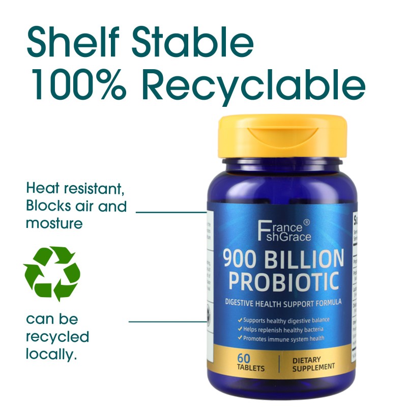 900 Billion Probiotic Digestive Health Support Digestive Balance Replenish Healthy Bacteria Immne System 60 Tablets