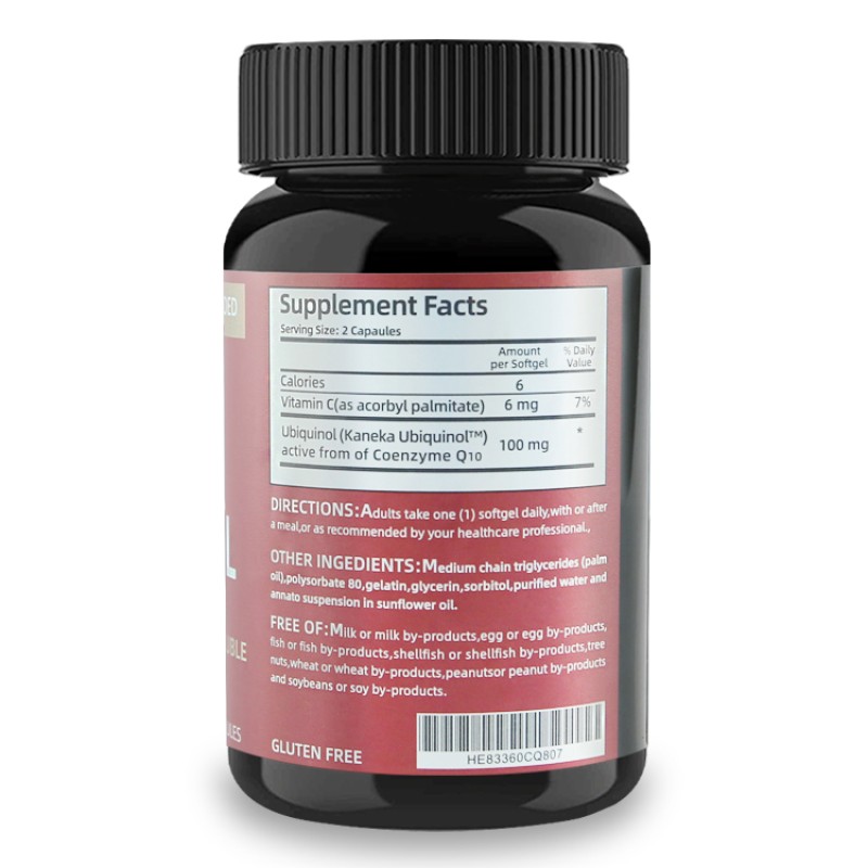 Hot Sales Bulk Supplement Food Grade Vitamin E Softgel Tablets Coenzyme Q10 Capsules