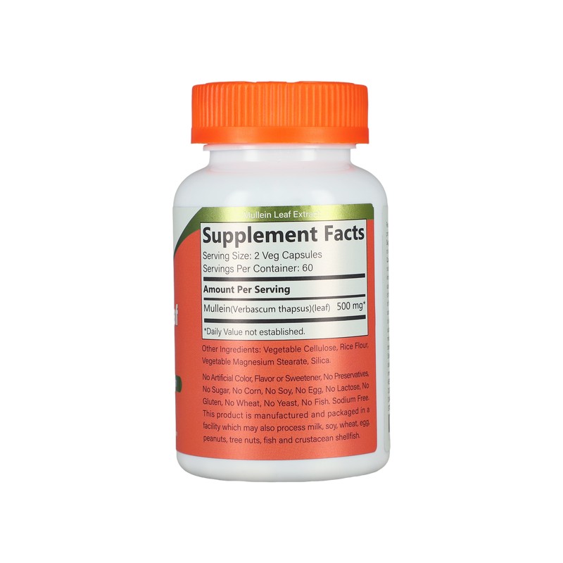 Mullein Leaf Extract 500mg Supplement for Adults Support Healthy Lung and Improve Immunity Organic Mullein Leaf Capsules