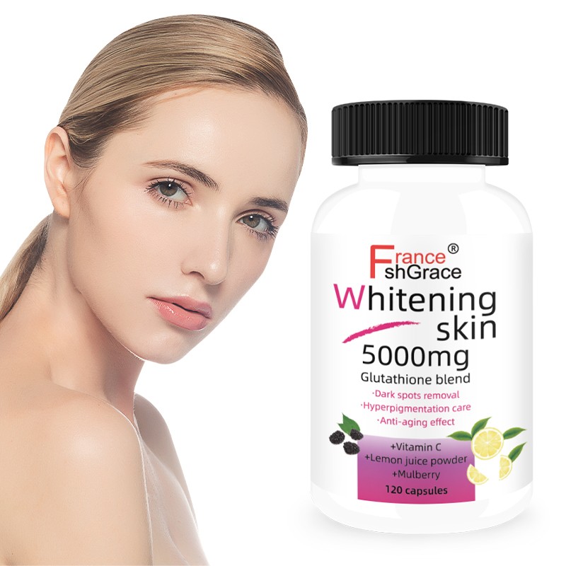 Vegan 5000mg  Skin Bleaching Pills 120 Capsules for Adult Use Dark Spots Acne Scar Remover Anti-Aging Antioxidant