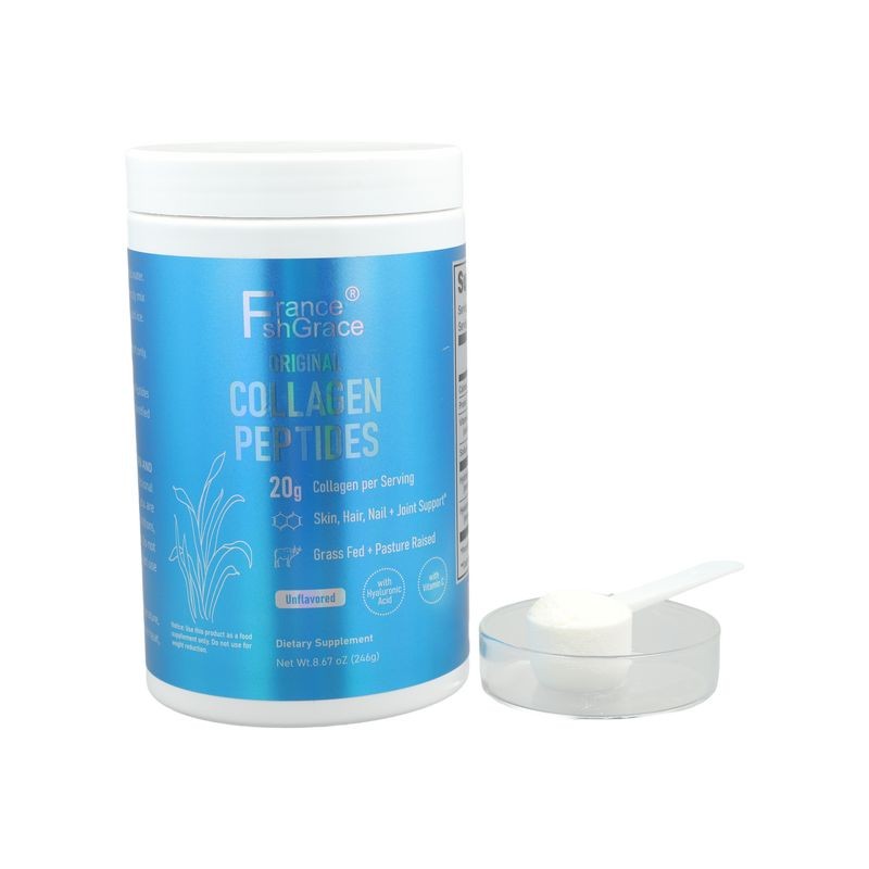 Collagen Peptides with Hyaluronic Acid & Vitamin C -246g for Skin, Hair, Nails & Joint Health-20g Per Serving