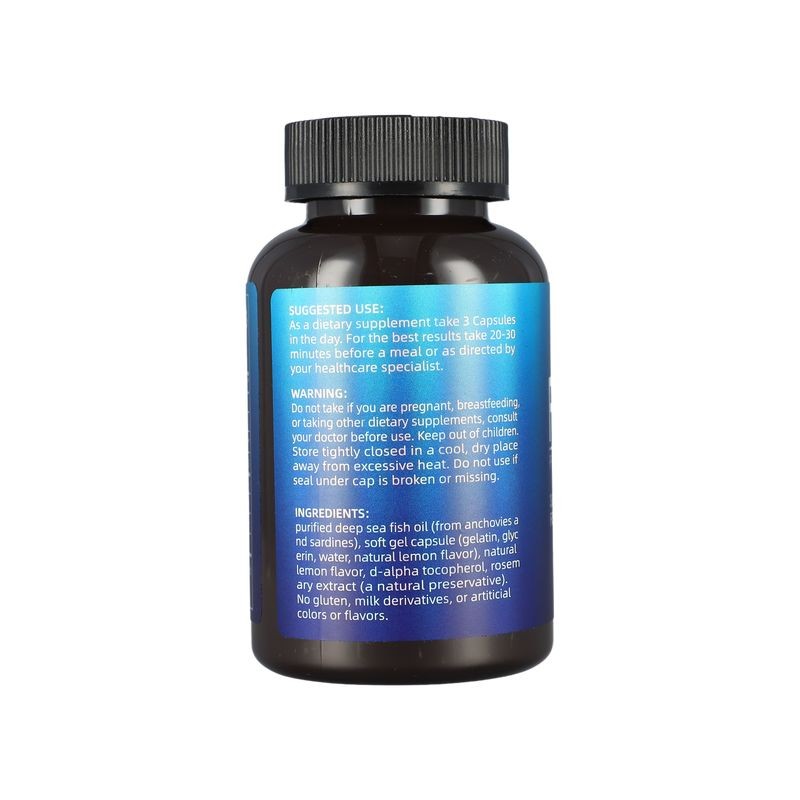 Supplement Omega 3 Fish Oil Soft Capsules 120 Count with EPA and DHA Heart Health Support for Adults