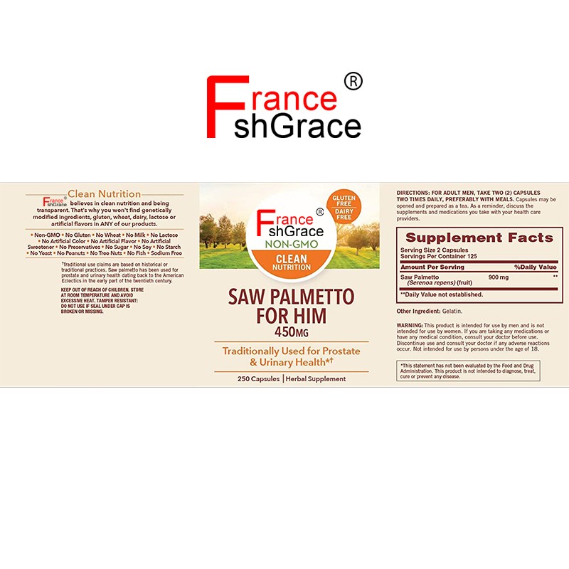 Factory Supply Organic Natural Powder Prostate Extract Saw Palmetto Capsules