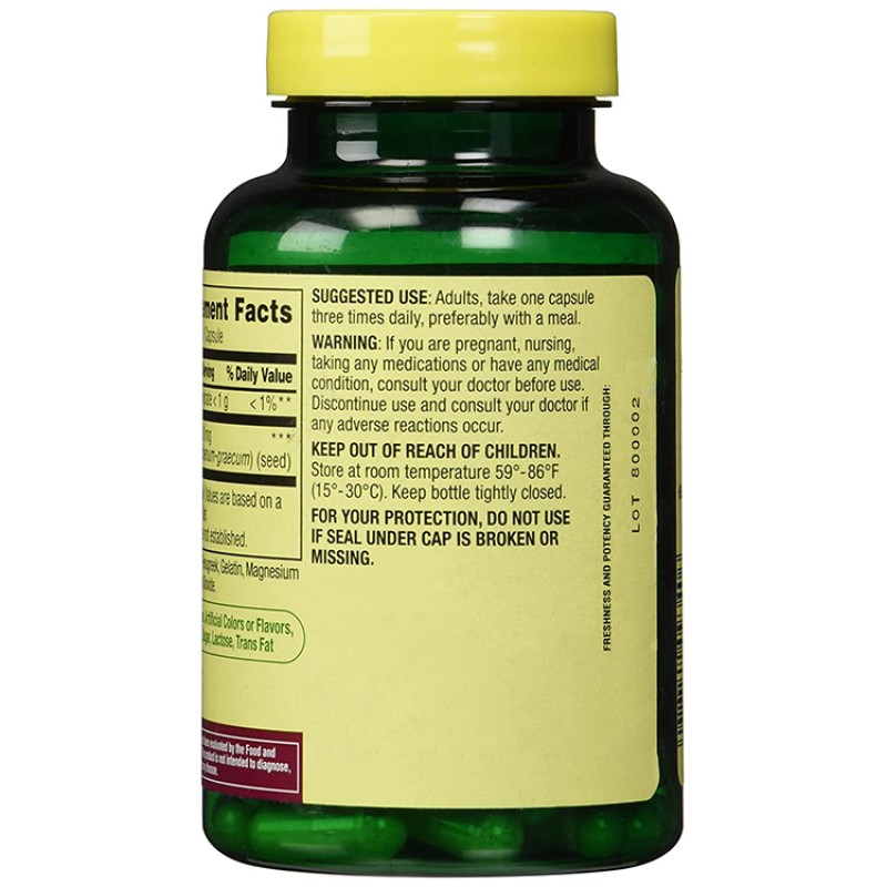 Bulk Price Men and Women Supports Provide Energy Pure Fenugreek Capsules