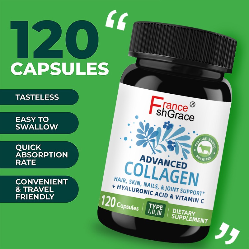 Best Collagen Supplement with Hyaluronic Vitamin C for Men and Women Support Skin and Wrinkles Health Collagen Capsules