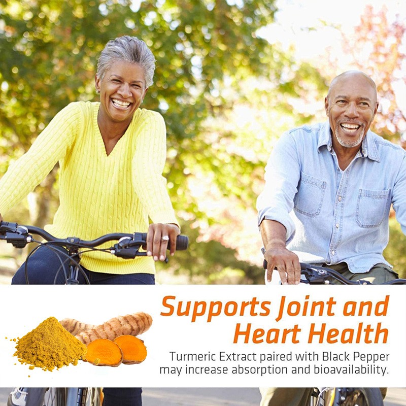 Organic Turmeric Supplements Natural Immune Support Turmeric Curcumin With Bioperine & Ginger 95% Curcumin Capsules