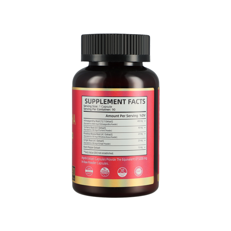 High Strength Ashwagandha Capsules 5200mg | Energy, Immune & Stress Support | Herbal Supplement - 90 Capsules