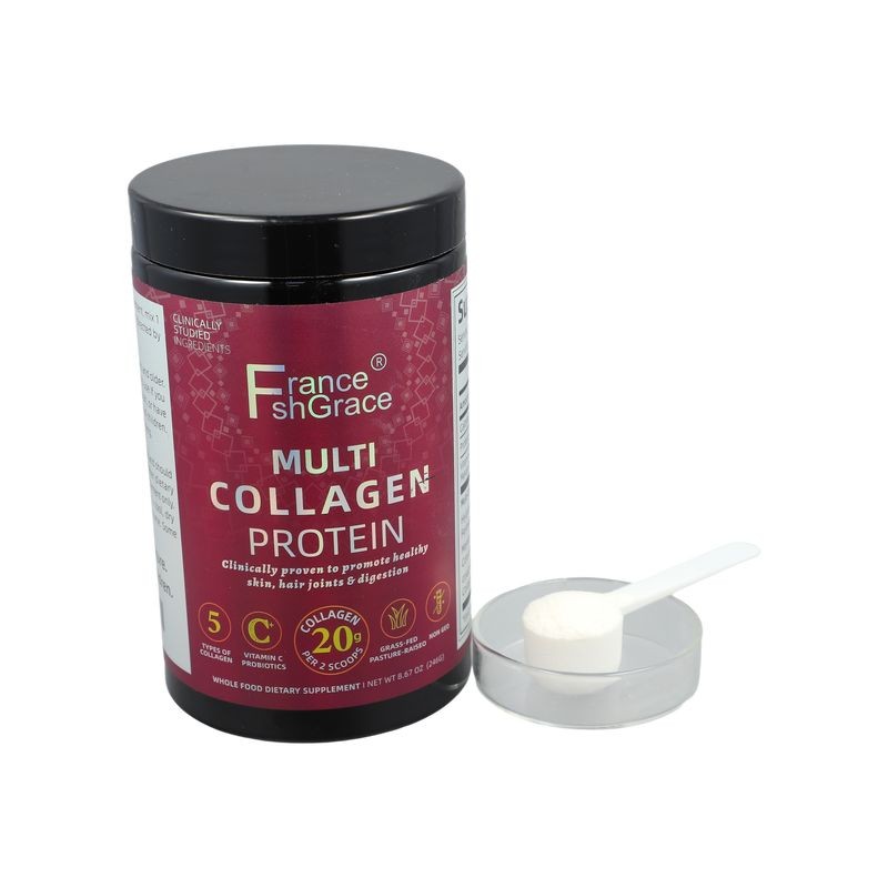 Collagen Peptide Powder with Probiotics Non GMO for Hair Growth Skin Brightening Nail Strength Bone and Digestive Health Support