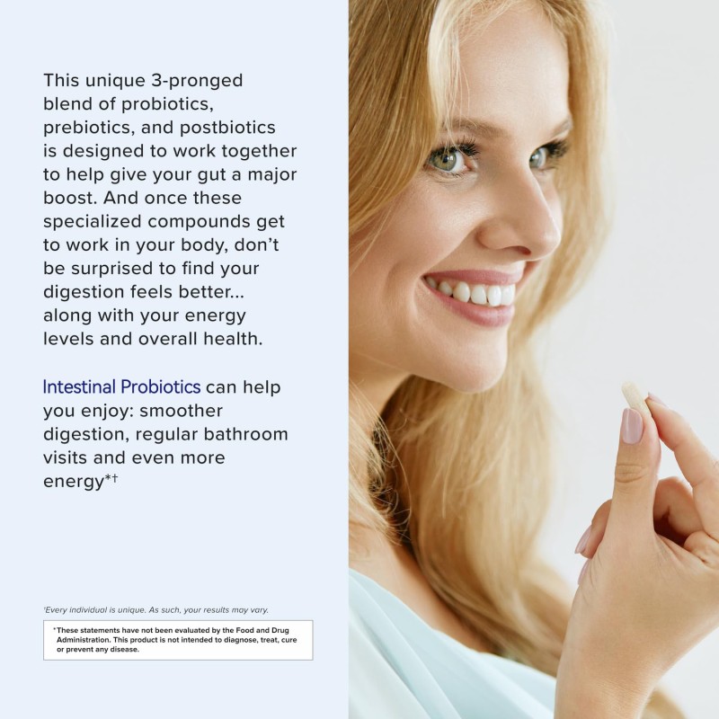 All-in-one Intestinal Probiotics Supplements,Strain  Verified,Healthy Intestinal Flora,Support  Optimal Gut Health ,60 Capsules